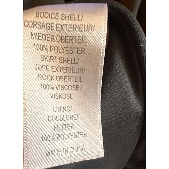 Aidan By Aidan Mattox Black Chiffon & Fringe Sexy Mini Dress Sz 6 Mob Wife Goth - Picture 9 of 16